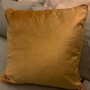Gold Accent Faux Velvet Pillow final price
